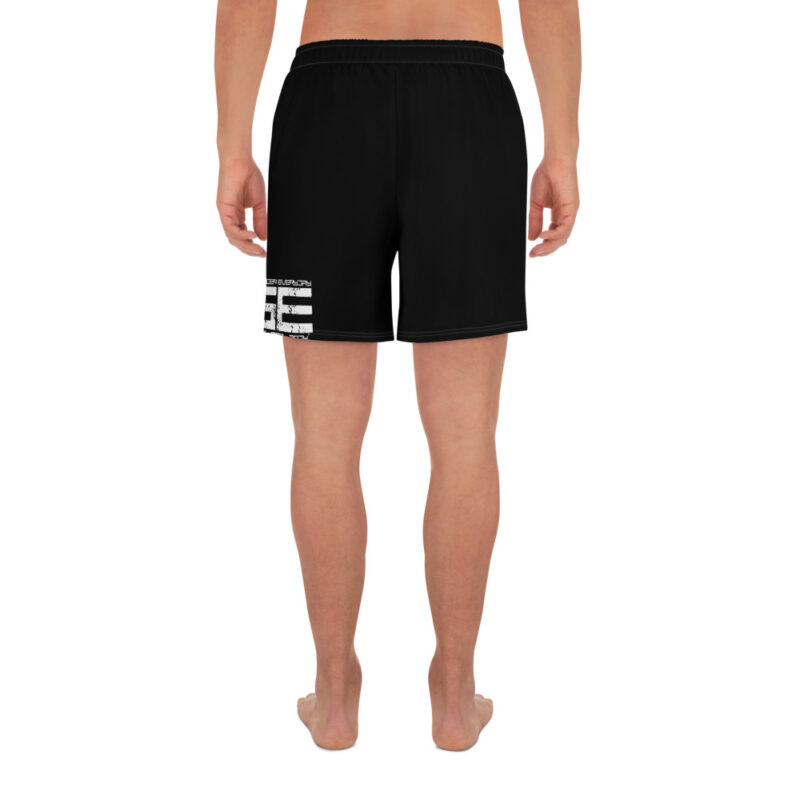 Basic Logo All-Over Print Unisex Athletic Long Shorts - Black