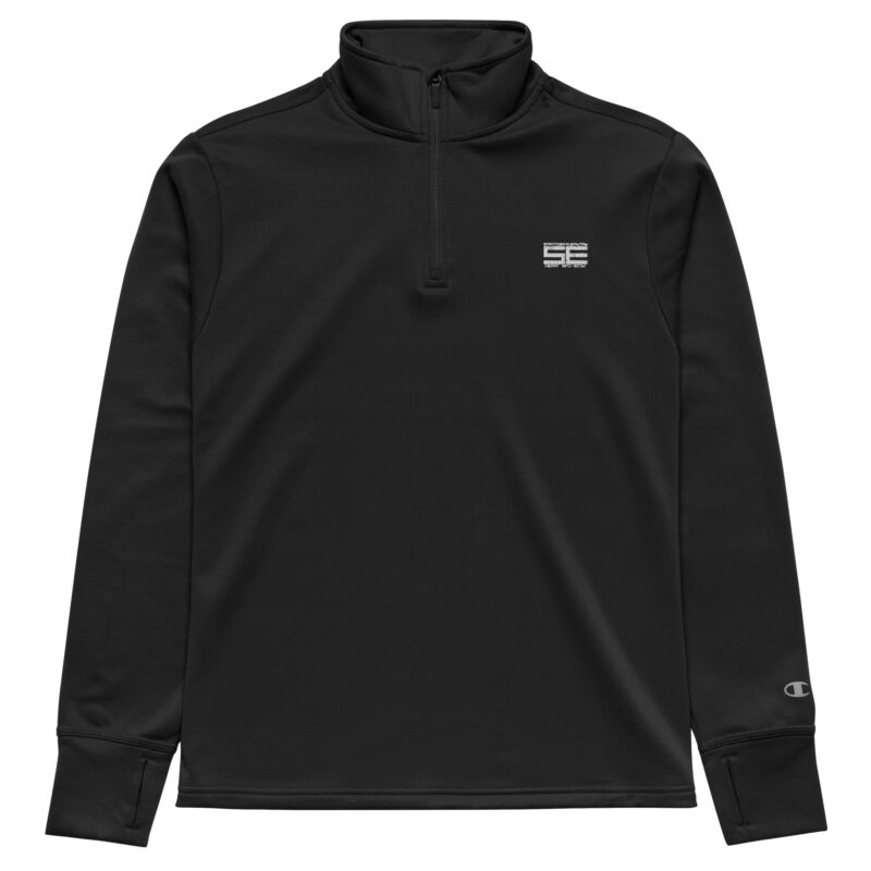 Basic Logo Quarter zip pullover - Black