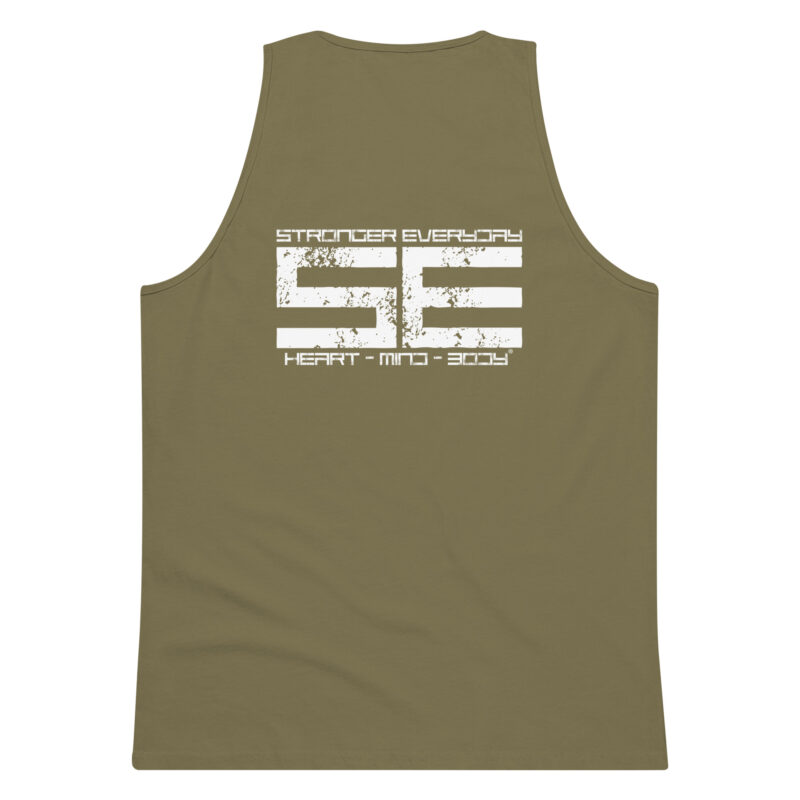 Kaizen Men’s premium tank top - Olive - Image 2